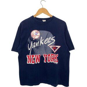 Vintage 1990 New York Yankees Die Hard Fan Single Stitch Graphic Tee men's Med
